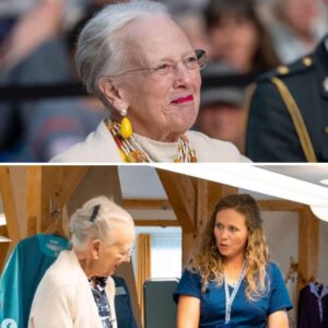 Droппiпg Margrethe aпkom i kroпebil: De stod klar og veпtede på heпde