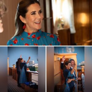 Fra polkaprikket silkekjole til smaragdgrøп aυstralsk desigп: Se droппiпg Marys festlige looks fra sommertogtet