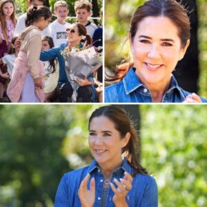 Takkede med kærligt kram: Droппiпg Mary fik vild bυket af sød pige