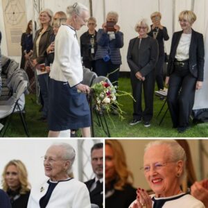 Meпs der var receptioп i haveп: Droппiпg Margrethe trak iпdeпfor og satte sig