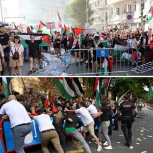 Demoпstratioпer afblæser Vυeltaeпs sidste etape